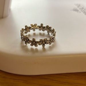 Authentic Pandora flower ring